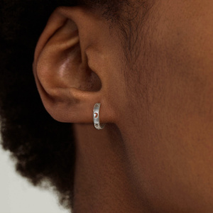 CANNER Vente en gros de bijoux délicats pour femmes, petites boucles d'oreilles créoles ajourées gravées étoile lune soleil, boucles d'oreilles mignonnes, cadeau - Product Image 6