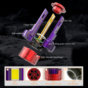 Luces LED H4 de Alto <span class=keywords><strong>Lumen</strong></span> Personalizadas K14 de 30000lm y 300 Watts para Automóviles, Faros Delanteros LED para Automóviles de 9-16V, H1 H3 H4 9005 9012 - Product Image 5