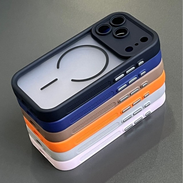 Magnetic Cover Full Camera Protection Translucent Matte Phone Cases for iPhone 17 Pro Max 16 15 14