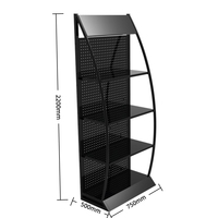 Rak Display Logam Bongkar Pasang Mudah Dirakit, Rak Ritel Portabel untuk Stand Merchandising, Toko, Showroom, dan Periklanan