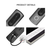 Sonnette vidéo filaire avec écran tactile de 7 pouces, certifiée CE ROHS FCC, 1080p, caméra intégrée, étanche IP65, vision nocturne, Tuya