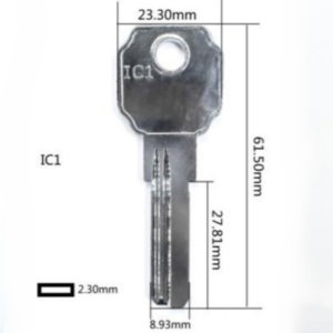 กุญแจเปล่า IC1 รุ่นเทียบเท่า 1A1C1 ILCO แบบยังไม่ได้ตัด สำหรับแกนลูกศรเบสท์ ฟอลคอน - Product Image 1