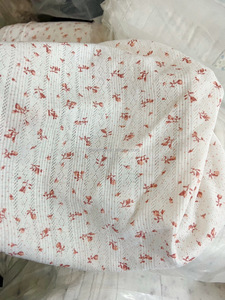 Vải Jacquard cotton hữu cơ 100% chất lượng cao, sản xuất trực tiếp tại nhà máy, dệt kim một mặt, bền, kiểu dáng xếp ly dùng cho quần áo, chất liệu làm tã - Product Image 5