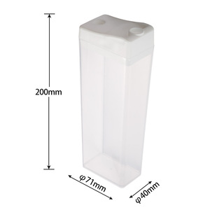 Tasse à thé au lait en plastique créative "style <span class=keywords><strong>brique</strong></span>" <span class=keywords><strong>de</strong></span> 500ml, bouteille <span class=keywords><strong>de</strong></span> boisson <span class=keywords><strong>de</strong></span> <span class=keywords><strong>jus</strong></span>, tasse à thé aux fruits - Product Image 4