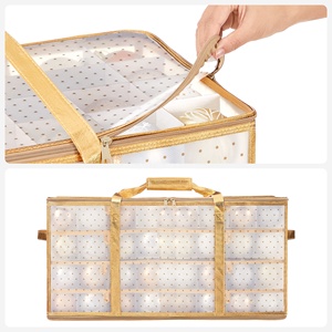 Boîte de <span class=keywords><strong>rangement</strong></span> pliable rectangulaire pour Noël avec séparateurs en plastique PP - Product Image 5