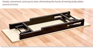 <span class=keywords><strong>Table</strong></span> pliante robuste, bureau portable en bois pour ordinateur portable, idéal pour le bureau, les salles de <span class=keywords><strong>réunion</strong></span>, <span class=keywords><strong>la</strong></span> salle <span class=keywords><strong>à</strong></span> manger, le camping, l'appartement - Product Image 4
