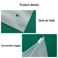 Emballage en plastique biodégradable mat/givré avec impression personnalisée Sac à fermeture éclair translucide emballage Sacs à fermeture à glissière avec logo pour vêtement