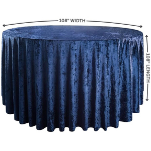 Custom <b>Round</b> Outdoors Party Banquet Wedding Spandex Velvet Woven Embroidered Durable Waterproof <b>Tablecloth</b> - Product Image 4
