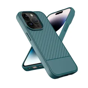 最新热卖深绿色Tpu手机外壳保护防震，适用于Iphone 15 Plus proteccion movile