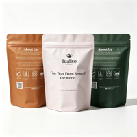 Pochette en plastique PE de haute qualité, autoportante, à trois côtés, résistante à l'humidité, de qualité alimentaire, avec fermeture éclair et option de logo personnalisé