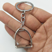 Porte-clés Mini Étrier de Cheval en Métal Brillant, Breloque de Sac Équestre Unique, Porte-clés Thème Équestre pour Amateurs de Chevaux