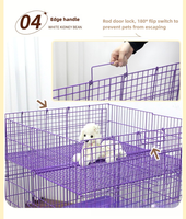 Cage en fil métallique Modèle 26 pour reptiles et oiseaux, cage de course intérieure, construction robuste, plateau en plastique, lit de présentation, fabriqué à Hebei