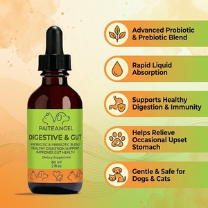 Gouttes Probiotiques Liquides OEM pour Animaux de Compagnie – Complément Digestif pour Chiens et Chats – Soutien Prébiotique pour la Santé Intestinale et Renforcement Immunitaire – 60ml - Product Image 1