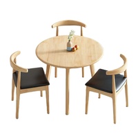 Ensemble table à manger de luxe 2-4 places avec dessus solide Buffet couleur bois naturel Vente directe d'usine Meubles de salle à manger de luxe