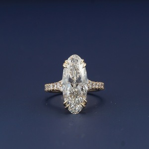 Bague moderne en or 14 carats avec diamant créé en laboratoire pour femme, élégante bague de fiançailles en diamant synthétique, bijoux fins, cadeau de mariage - Product Image 1