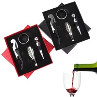 Ensemble cadeau d'ouvre-bouteille à vin professionnel, ouvre-bouteille en acier inoxydable et bouchon à vide, verseur à vin, accessoires de cuisine, outil de bar