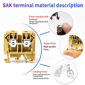 <span class=keywords><strong>SAK</strong></span>/JXB-16N terminale del connettore di blocco di rame terminale filo e cavo combinazione vite di collegamento - Product Image 4