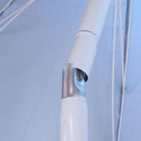 Parasol de plage promotionnel moderne et minimaliste SY-484 avec logo publicitaire, auvent de 85 cm en acier et polyester, pour extérieur et bord de mer