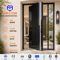 Porte d'entrée extérieure en acier de sécurité 304, personnalisée, résidentielle, de luxe, commerciale, imperméable, pour maison