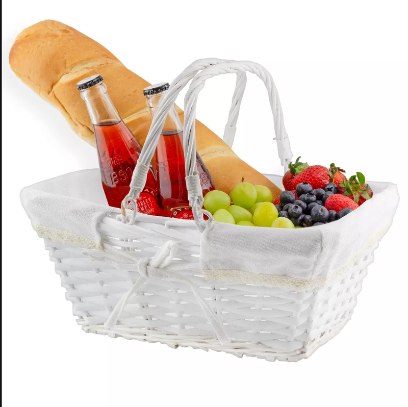 Wicker Basket with Handle Willow Picnic