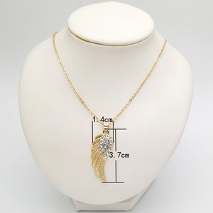 สร้อยคอ <span class=keywords><strong>Angel</strong></span> Wing แบบใหม่สำหรับผู้ชายและผู้หญิง,สร้อยคอคริสตัลสีเงินแบบยาวสร้อยจี้ไหปลาร้า - Product Image 5