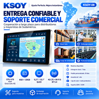 Autoradio universel KSOY 9,21/10,1 pouces Android 16 avec tableau de bord, navigation GPS, écran tactile et affichage QLED
