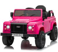 Voiture électrique pour enfant 12V, télécommande 2.4G, Land Rover Defender sous licence, avec poignée de poussée, pour enfants de 3 à 8 ans