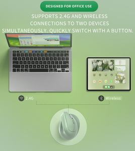 Souris optique verticale ergonomique JOMAA pour droitier, double mode BT+2.4G, sans fil rechargeable, 2400 DPI réglables, en stock - Product Image 6