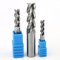 Fraise à queue en carbure non revêtue HRC55 à 3 cannelures pour alliage d'aluminium, finition brillante, outil de fraisage CNC pour un retrait efficace des copeaux