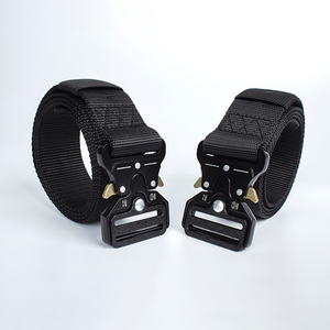 Military Tactical Buckle Belt 1.5 Inch Heavy Duty Nylon Canvas Web Adjustable Military Tactical Army Waist Metal Buckle Webbing CQB Riggers Combat Belt