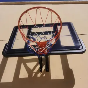حامل كرة سلة مرتفع من الفولاذ مثبت بالسقف والحائط بقاعدة خلفية كرة سلة للعب كرة السلة في الهواء الطلق للبيع