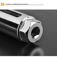 3 Buah Set Soket Sensor Oksigen 22Mm Kunci Pas 6 Titik 3/8 "1/2" Drive untuk Alat Pelepas Sensor O2 Kendaraan Universal DIY Bermutu Tinggi