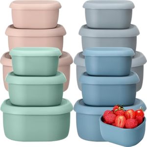 3 Pcs Tổ Phụ Kiện Nhà Bếp Thực Phẩm Container Lưu Trữ Bento Hộp Ăn Trưa Silicone Hộp Ăn Trưa Cho Đóng Băng Với Nắp - Product Image 3