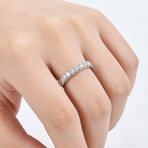 Anillo de Compromiso Clásico de Plata S925 y Oro Sólido de 10/14k con Diamante Cultivado en Laboratorio, Calidad VVS-VS, Engaste de Puntas, Anillo de Fiesta Unisex - Product Image 4