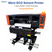 Imprimante éco-solvant 60 cm avec 1-2 têtes d'impression XP600 I3200, carte Sunyung, machine d'impression rouleau à rouleau pour bannières, vinyles et autocollants