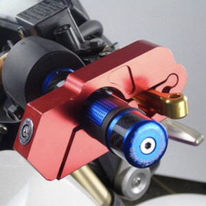 Bloqueo de manillar CNC para motocicleta y vehículo eléctrico, bloqueo de encendido antirrobo de aluminio con llaves, rojo, negro, azul, plateado - Product Image 2