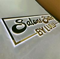 Letreros de Canal 3D Retroiluminados Personalizados, Letrero Comercial de Acrílico con LED, Letrero de Pared para Publicidad Exterior con Logotipo