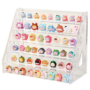 Acrylic <b>Display</b> <b>Rack</b> For Blind Boxes Transparent 7 Tier Shelf Desktop Organization Multipurpose Light Weight Storage Cabinet - Product Image 2