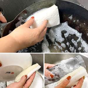 Depurador ecológico Luffa Loofah de fábrica auditada BSCI, esponja de cocina compostable de larga duración, estropajo de pulpa de madera - Product Image 5