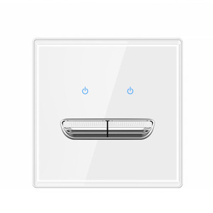 白色杠杆开关插座钢化玻璃面板北欧风格创意家用墙壁电源86墙壁开关 - Product Image 2