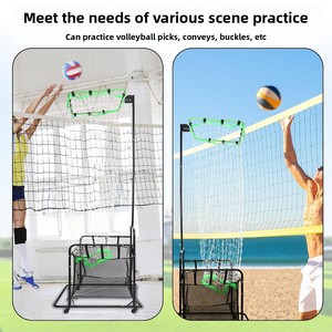 <span class=keywords><strong>Red</strong></span> de <span class=keywords><strong>Voleibol</strong></span> Portátil Ajustable con Recolector de Balones Multifuncional, Fácil de Montar y Transportar para Prácticas de <span class=keywords><strong>Voleibol</strong></span> - Product Image 4