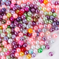 Perles en ABS colorées à trou droit de 3 à 14 mm, perles en vrac pour la fabrication de colliers, bracelets, coques de téléphone, perlage, strass 3D, vêtements