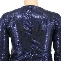 Ventes en gros de nouvelles robes à sequins à manches longues et col en V pour femmes, élégantes pour les soirées et les fêtes, chushi