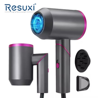 110V Resuxi D089 souffleur d'air léger style professionnel coup vitesse de chauffage séchage rapide sèche-cheveux pliable