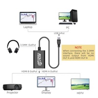 Adaptateur convertisseur Xput USB 3.0 vers double port HDMI 1080P avec sortie audio 3,5 mm pour ordinateur portable, projecteur HDTV, double écran