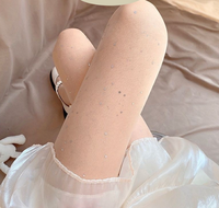 Vente chaude collants scintillants pour femmes réflexions en soie contrôle haut collants brillant strass bas transparents