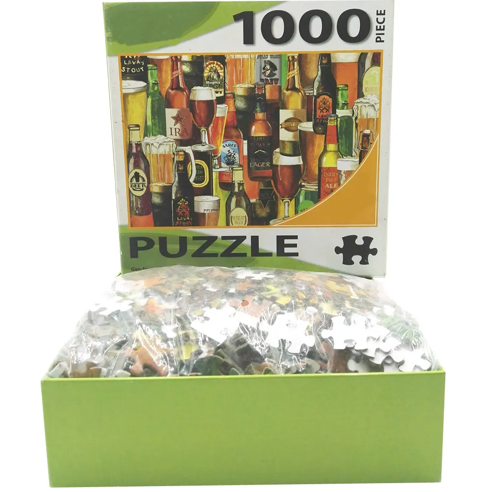 Wholesale Custom Paper Adult 1000 Pieces High Quality Grey Board Toddler Puzzle Jigsaw Puzzles