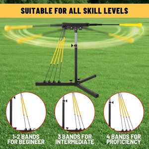 Entrenador de Bateo de Béisbol y Sóftbol con Base de Trípode, Altura Ajustable para Práctica Individual - Product Image 4
