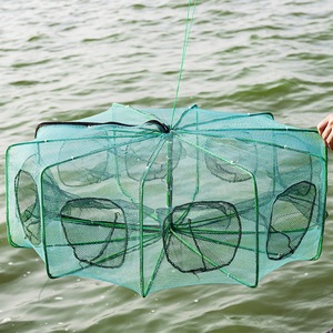 Portable pliant hexagonal octogonal crevettes poisson Cage carré <span class=keywords><strong>filet</strong></span> <span class=keywords><strong>de</strong></span> pêche attraper crevettes Cage loche Cage anguille <span class=keywords><strong>filet</strong></span> <span class=keywords><strong>de</strong></span> pêche - Product Image 5