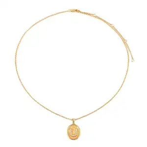 Collana con ciondolo a cuore con catena a forma di trifoglio a forma di cuore argento prezzo competitivo girocollo di cristallo Oem fornitore d'oro collana a catena d'oro